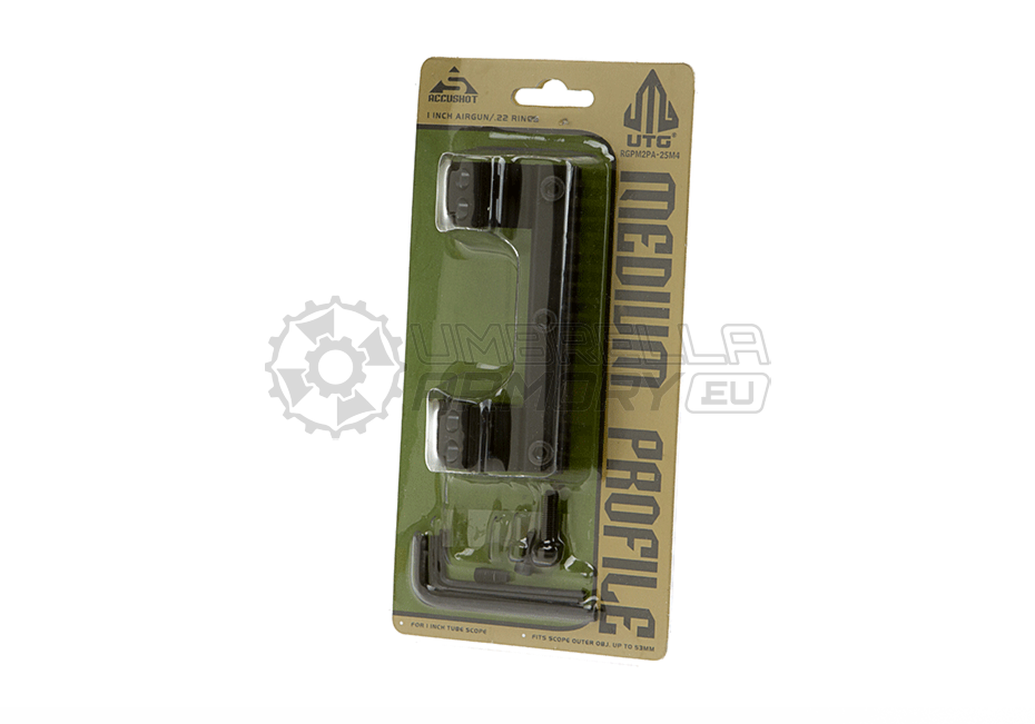 25.4mm Airgun Mount Base Medium (Leapers)