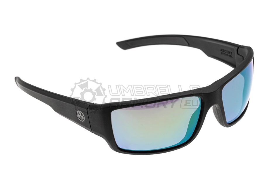 Ascent - Polarized - Black Frame / High Contrast Violet Lens / Green Mirror (Magpul)