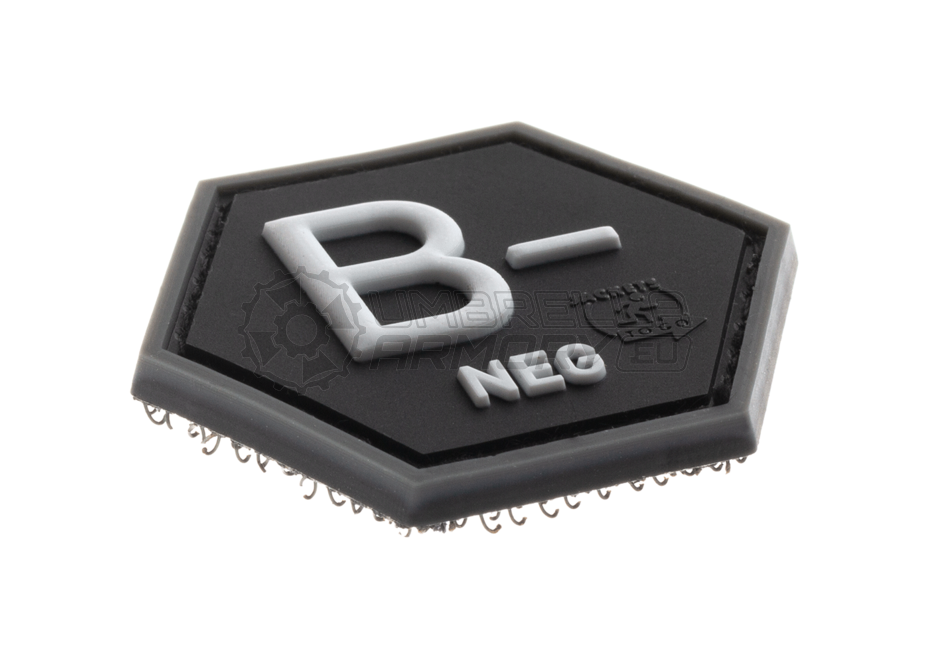 Bloodgroup Hexagon Rubber Patch B Neg (JTG)