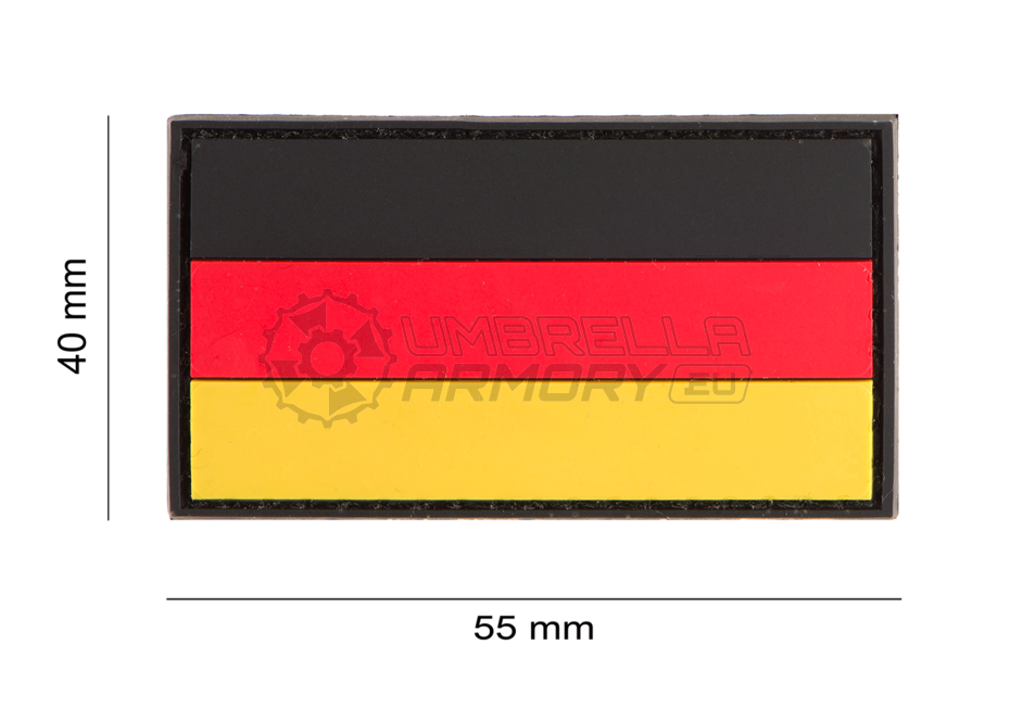 German Flag Blank Rubber Patch (JTG)