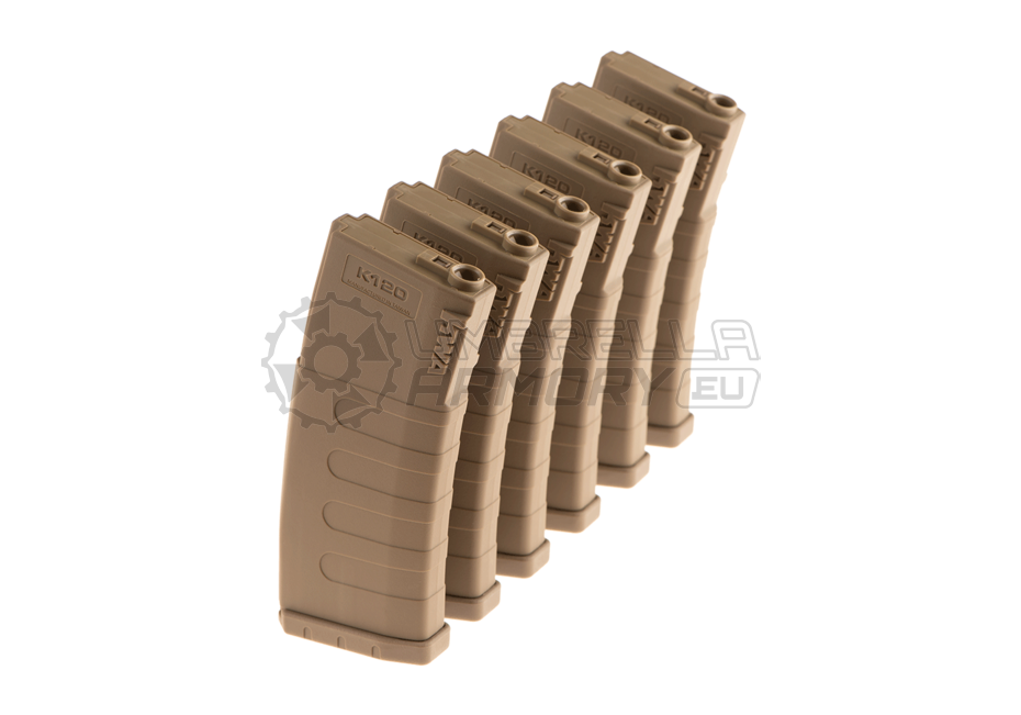 Magazine K120 M4 Midcap 120rds 6-pack (KWA)