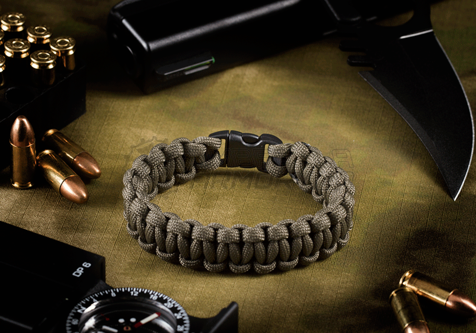 Paracord Bracelet Compact Army Green (Invader Gear)