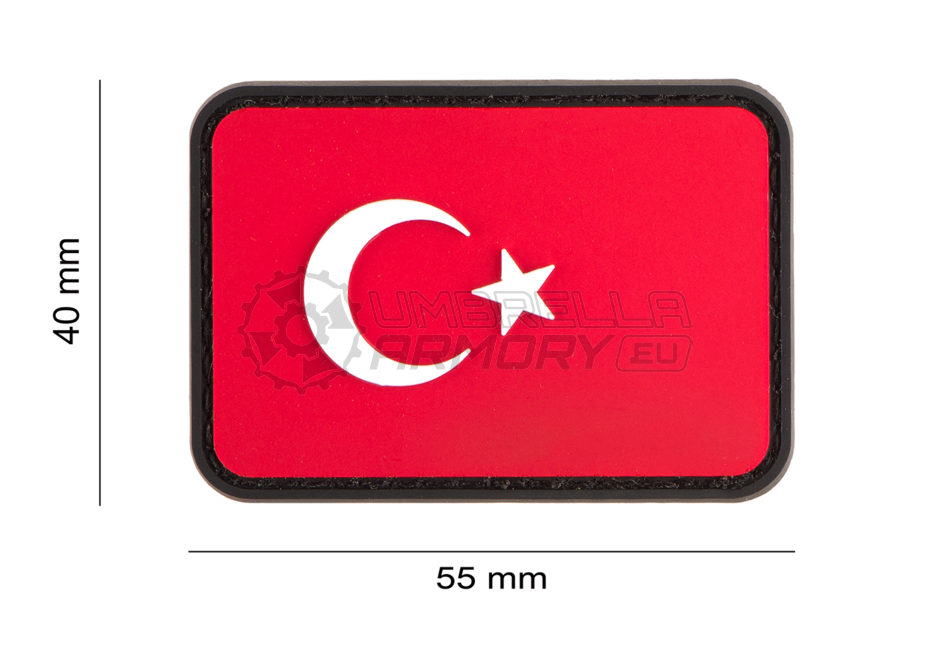 Turkey Flag Rubber Patch (JTG)